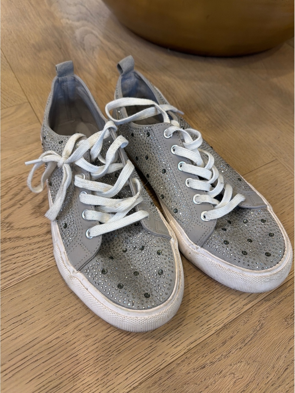 Ladies Sequenced Silver Sneakers, Torrid, Gently Used, size 10ww